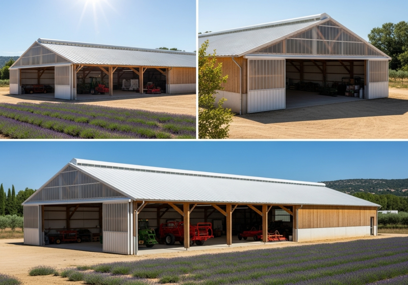 Peinture réflective toiture métallique à Marseille : revêtement durable pour hangar de stockage agricole soumis aux UV